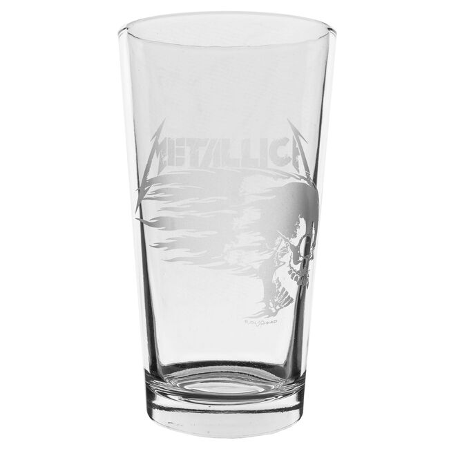 Flaming Skull Pint Glass Set, 